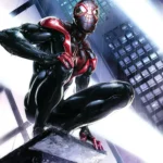 LumiPoster — Miles Morales on the rooftops of the city