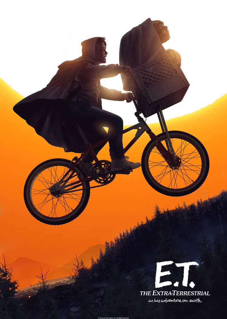 lumi-boards-movies-15a3bdd2c580cad2 LumiPoster — إي تي الدراجة عند الغروب - الصورة 1