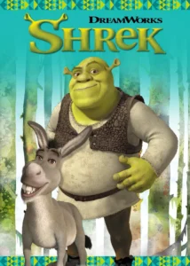 LumiPoster — Shrek and Donkey Blue Frame