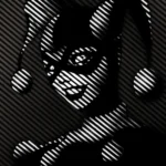 LumiPoster — Catwoman with black and white stripes