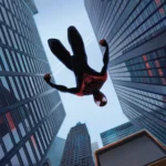 LumiPoster — Miles Morales Fall Between the Towers