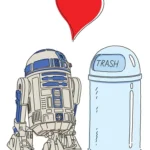 LumiPoster — Star Wars R2D2 and red heart