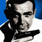 LumiPoster — جيمس بوند على خلفية زرقاء