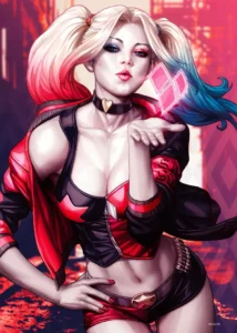 LumiPoster — Harley Quinn in neon colors