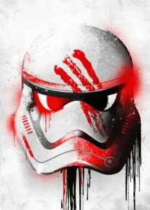 LumiPoster — Star Wars - Red Stormtrooper Helmet