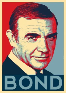 LumiPoster — جيمس بوند ملصق أحمر وأزرق