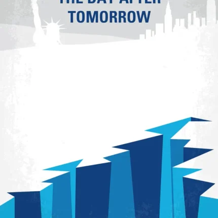 The Day After Tomorrow poster with frozen skyline above blue ice shards