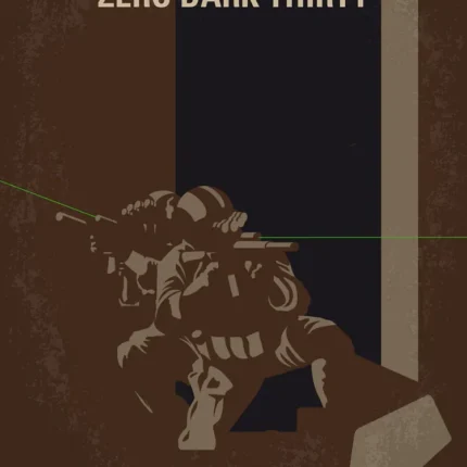 Zero Dark Thirty poster with crouching soldier silhouette in brown tones