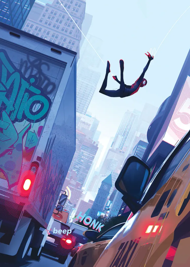 lumi-boards-movies-9799a5bdf6e34c20-1.webp LumiPoster — Miles Morales Leap City - Image 1