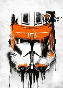 LumiPoster — Star Wars - Orange Soldier Helmet