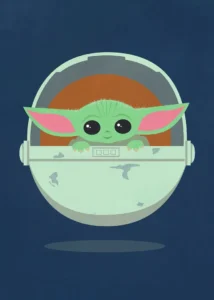 LumiPoster — Grogu in the capsule