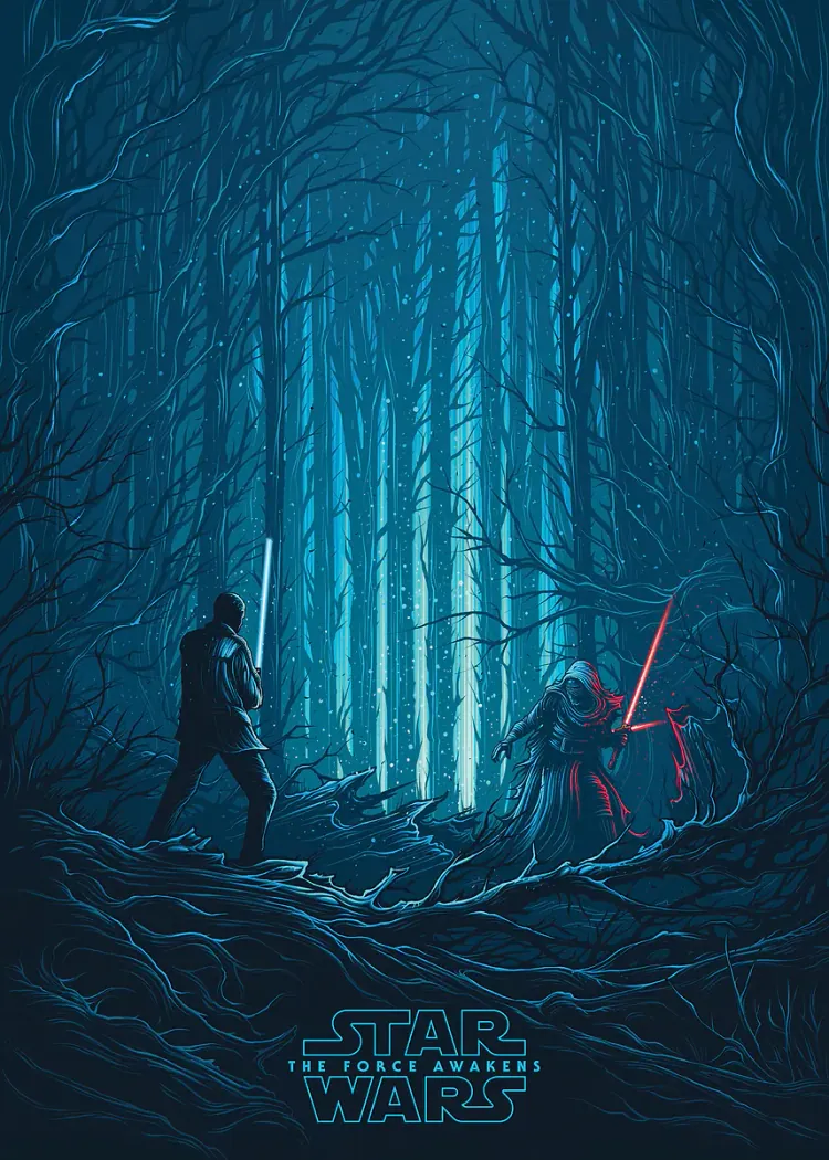 lumi-boards-movies-cf1bc5667332be72 LumiPoster — ستار وورز — مواجهة في الغابة - الصورة 1