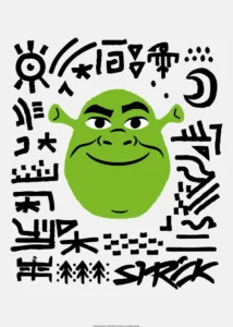LumiPoster — Shrek face and decorations