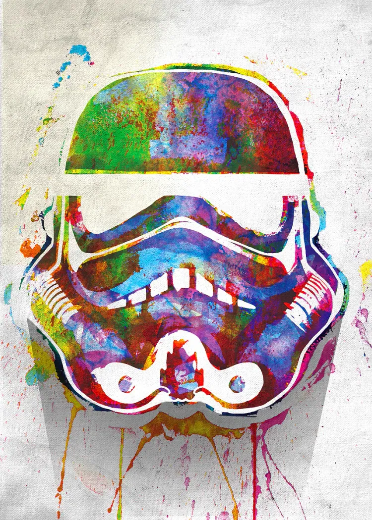 lumi-boards-movies-d2eafc0279b5e708-1.webp LumiPoster — Star Wars - Watercolor Helmet - Image 1
