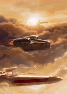 LumiPoster — Star Wars - Vehicles above the clouds