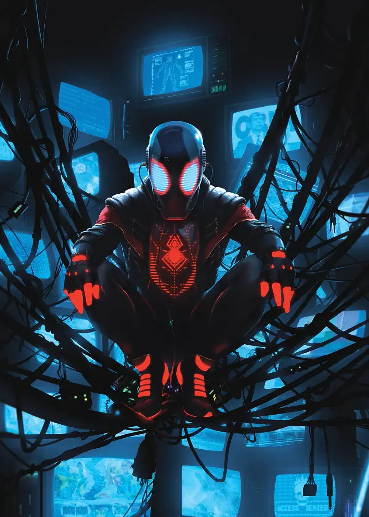 lumi-boards-movies-e53f0b71edc9b9f5-1.webp LumiPoster — Miles Morales in the middle of the nets - Image 1