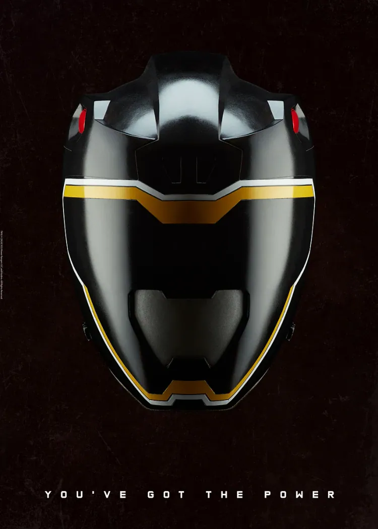lumi-boards-movies-e8c0e4cce603ce00-1.webp LumiPoster — Power Rangers - Black Ranger Gold Helmet - Image 1