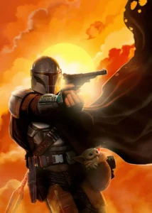 LumiPoster — The Mandalorian - Warrior of the Sunset