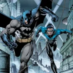 LumiPoster — Batman and Nightwing above the city
