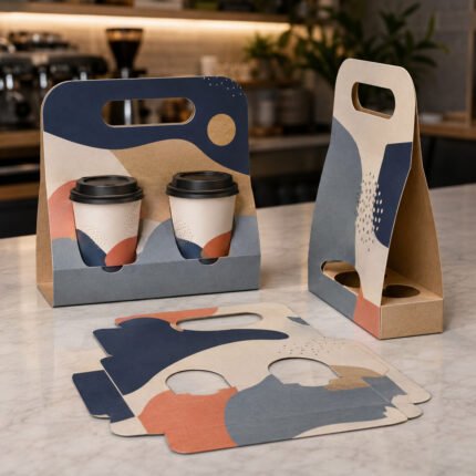حامل أكواب 9oz مطبوع بتصميم مخصص – نموذج منتج مطبوع ومخصص من Paper Ink