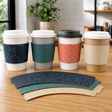 طباعة حزام ورقي مخصص للأكواب (Cup Sleeve) – نموذج منتج مطبوع ومخصص من Paper Ink