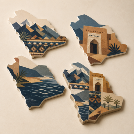 كرت خريطة المملكة – مجموعة 2 مطبوع بتصميم مخصص – نموذج منتج مطبوع ومخصص من Paper Ink