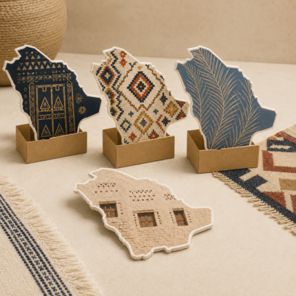 كرت خريطة المملكة – مجموعه كروت المملكة ليوم التأسيس – نموذج منتج مطبوع ومخصص من Paper Ink