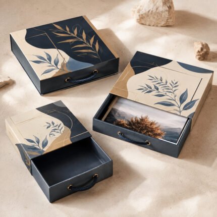 بوكس سحاب بحبل 26*25*3.5 مطبوع بتصميم مخصص – نموذج منتج مطبوع ومخصص من Paper Ink
