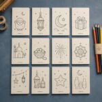12 دفتر تلوين العيد – نموذج منتج مطبوع ومخصص من Paper Ink