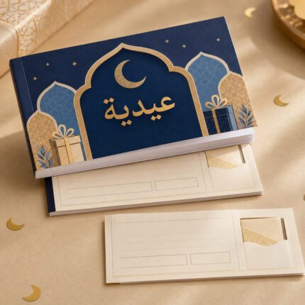 طباعة دفتر شيكات العيدية مخصص – نموذج منتج مطبوع ومخصص من Paper Ink