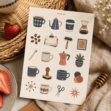 استيكر شيت A6 مخصص بالطباعة – نموذج منتج مطبوع ومخصص من Paper Ink