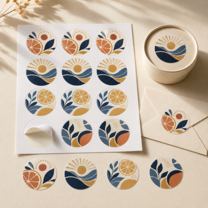 Large Custom Round Stickers – 26 & 33 cm by Paper Ink