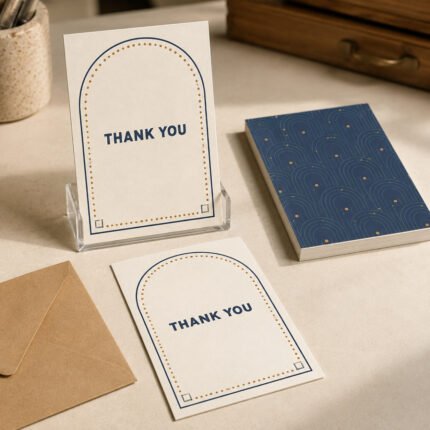بطاقة شكر 7cm x 10cm مطبوعة بتصميم مخصص – نموذج منتج مطبوع ومخصص من Paper Ink