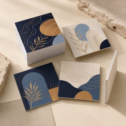 كرت مربع 10سم مطبوع بتصميم مخصص – نموذج منتج مطبوع ومخصص من Paper Ink