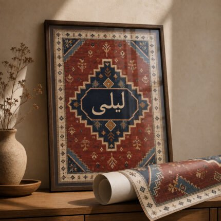 طباعة بوستر السجادة بأسم مخصص – نموذج منتج مطبوع ومخصص من Paper Ink