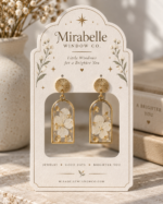بطاقة عرض أقراط مخصصة بالشعار — Custom branded jewelry display card 8