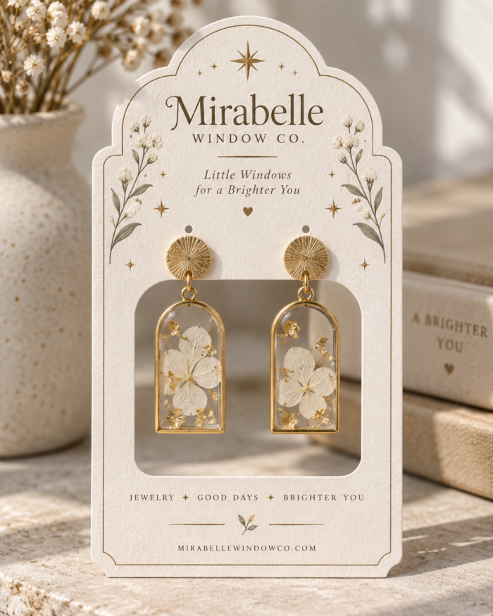 بطاقة عرض أقراط مخصصة بالشعار — Custom branded jewelry display card 8