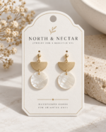 بطاقة عرض أقراط مخصصة بالشعار — Custom branded jewelry display card 11