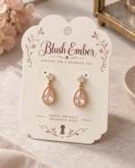 بطاقة عرض أقراط مخصصة بالشعار — Custom branded jewelry display card 12
