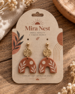 Custom branded earring display card, design example 13