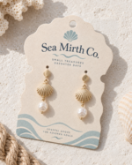 بطاقة عرض أقراط مخصصة بالشعار — Custom branded jewelry display card 15