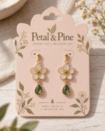 بطاقة عرض أقراط مخصصة بالشعار — Custom branded jewelry display card 16