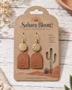 Custom branded earring display card, design example 19