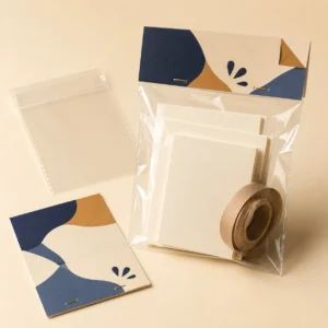Logo Printed Tag and Clear Bag Set