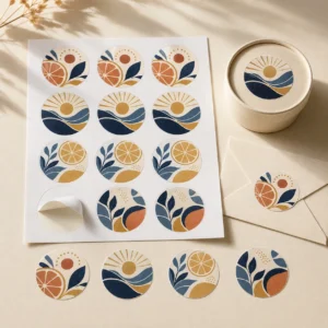Large Custom Round Stickers – 26 & 33 cm