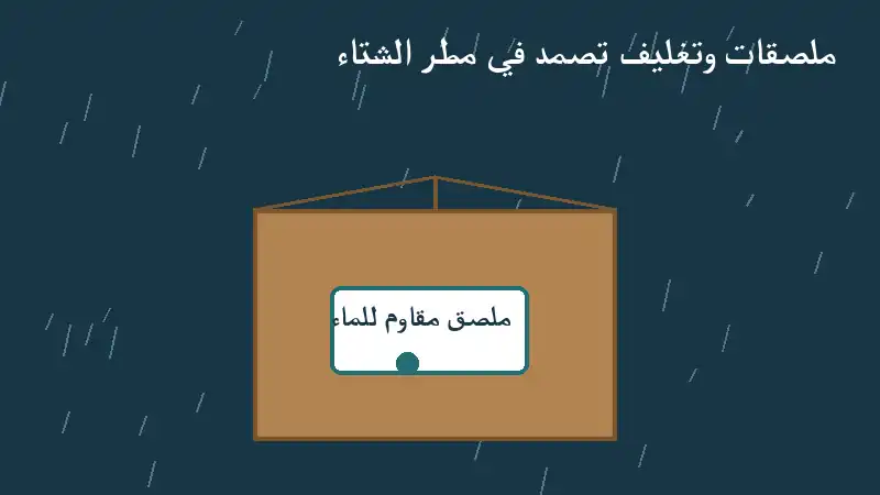 ملصقات وتغليف طلبات الشحن المقاومة للمطر في شتاء السعودية